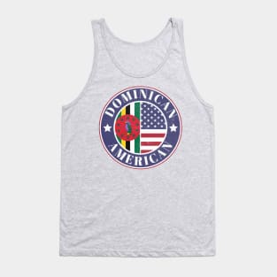 Proud Dominican-American Badge - Dominica Flag Tank Top